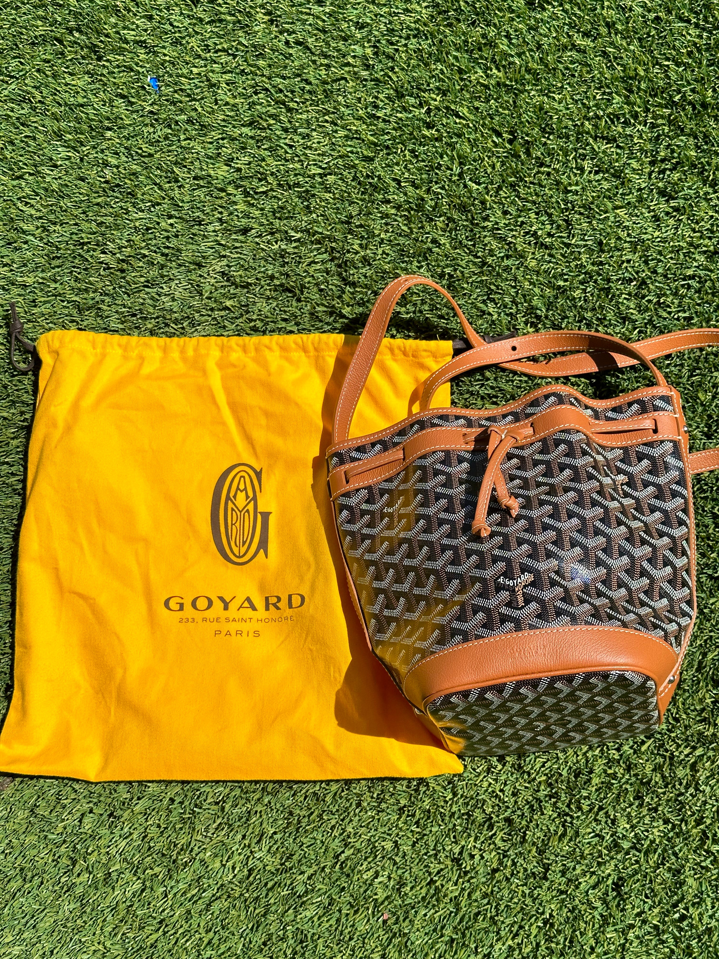 Shop GOYARD MARIGNY Petit Flot Bucket Bag (PEFLOTPMLTY50CL50P