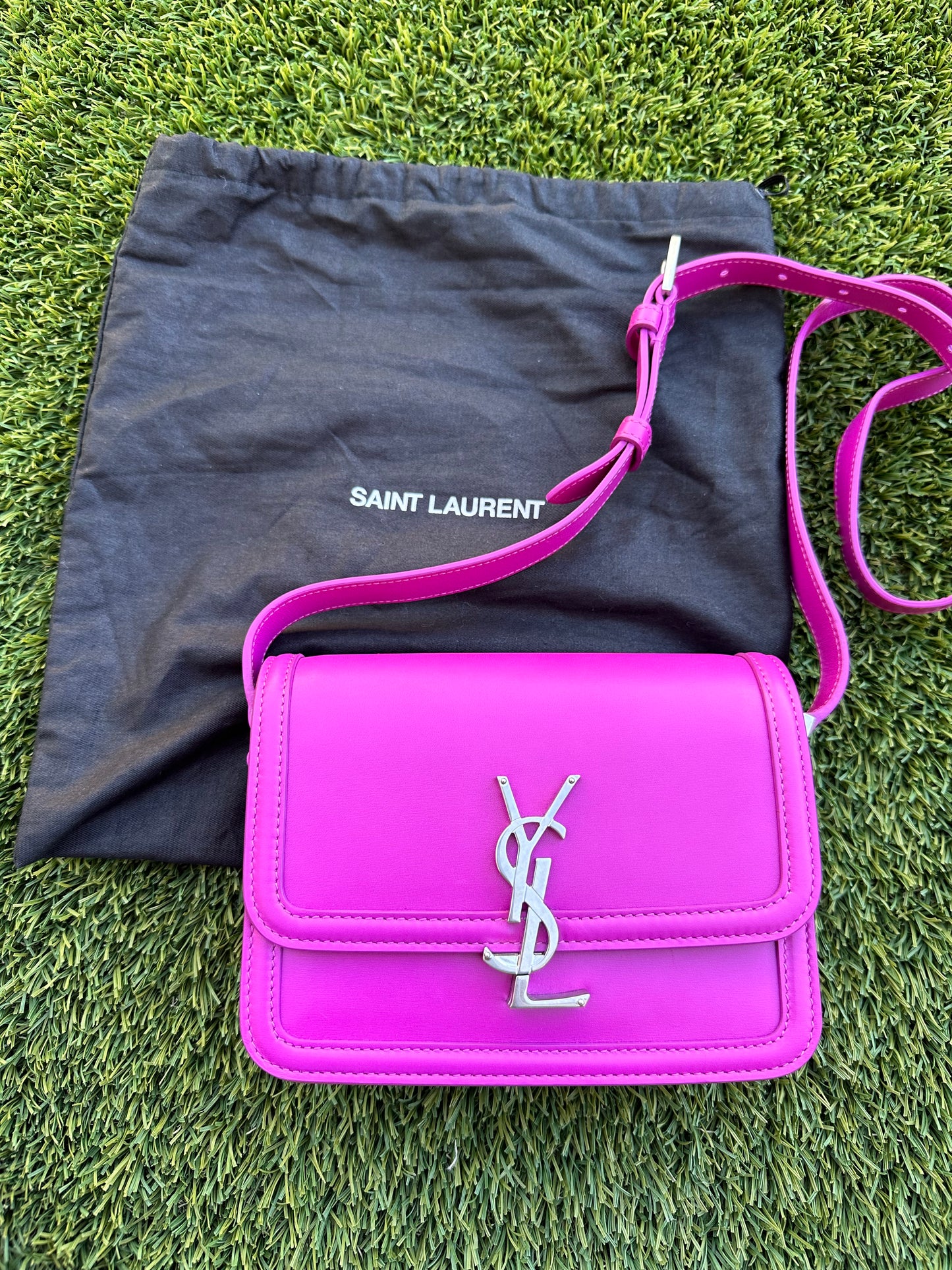 *NEW* SAINT LAURENT Solferino Small Satchel Shoulder Handbag Calfskin Leather SMALL